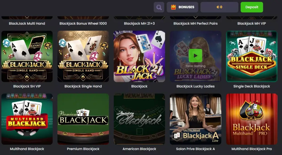 Spinline blackjack