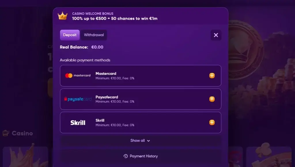 Kingmaker casino registracija korak 3
