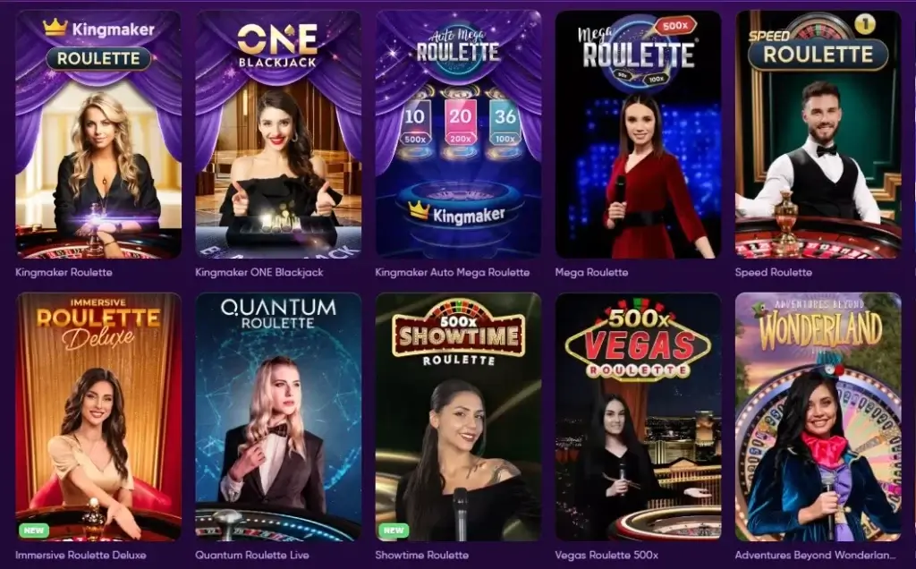 Kingmaker live casino