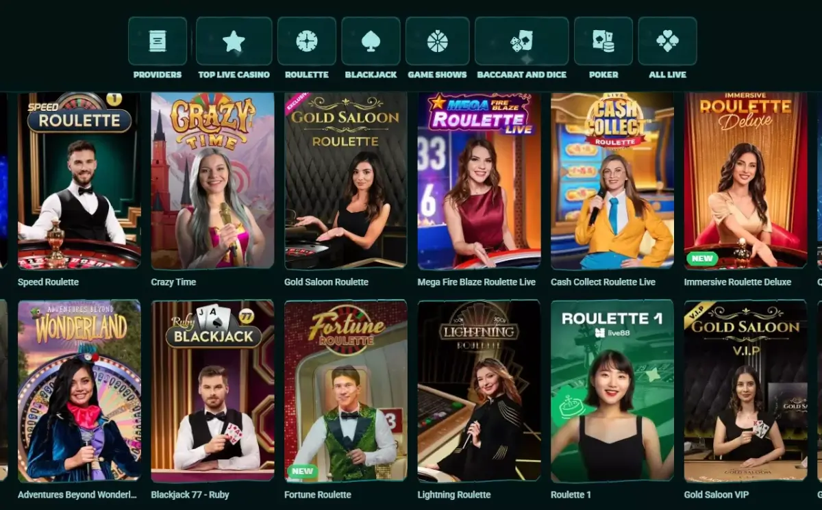 Playio live casino