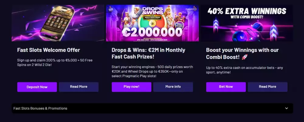 Fast Slots promocije