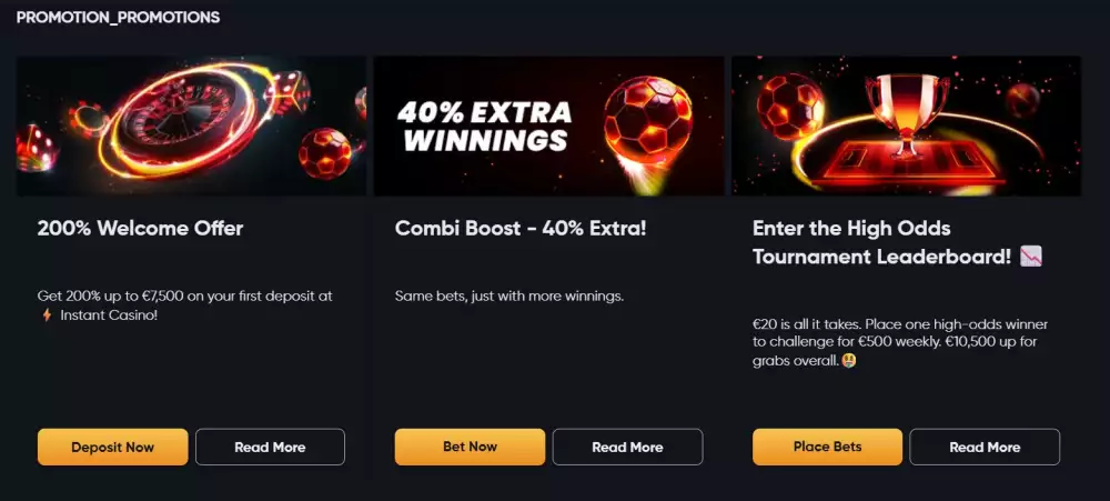 Instant casino promocije