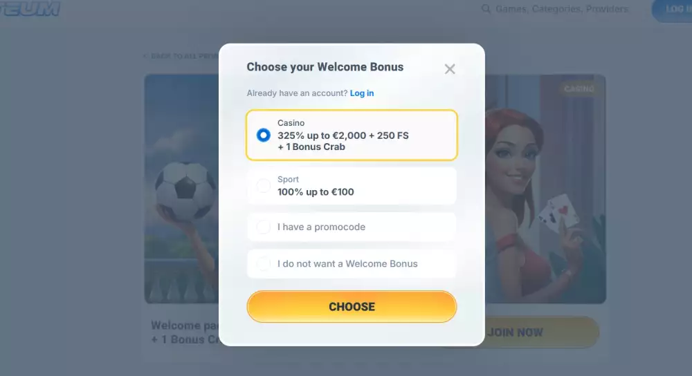 Beteum registracija korak 2