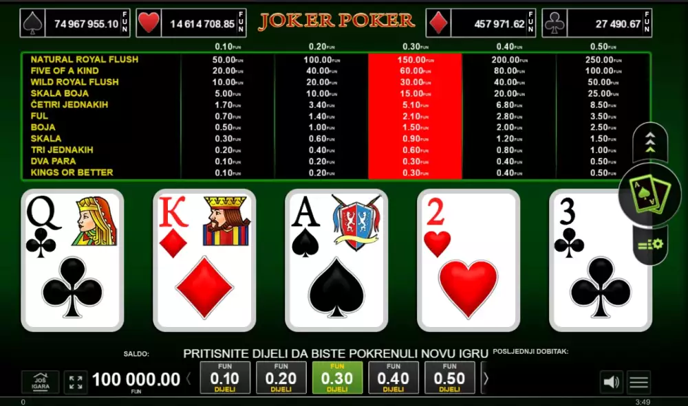 Video poker
