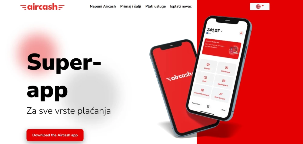 Aircash aplikacija