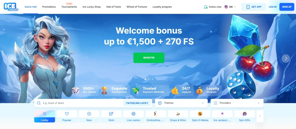 Ice Casino registracija korak 1
