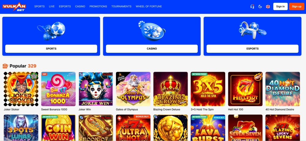 Vulkan Bet registracija korak 1