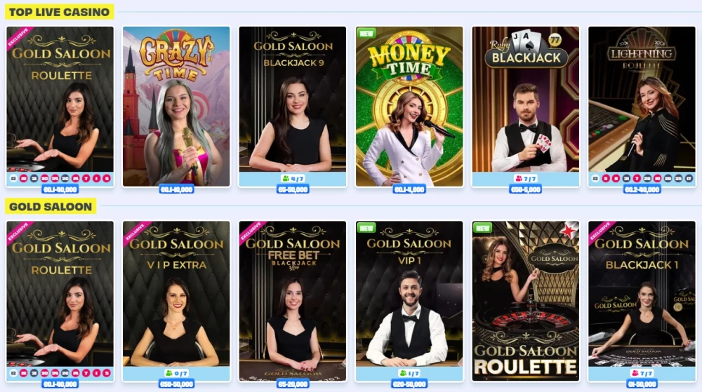 OnlySpins live casino