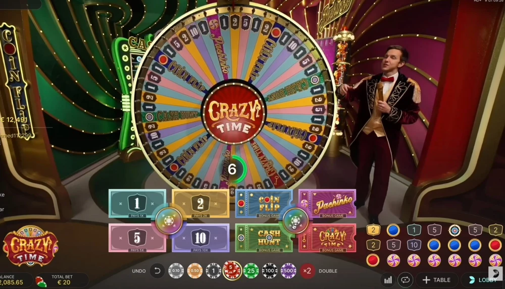 Crazy Time Evolution