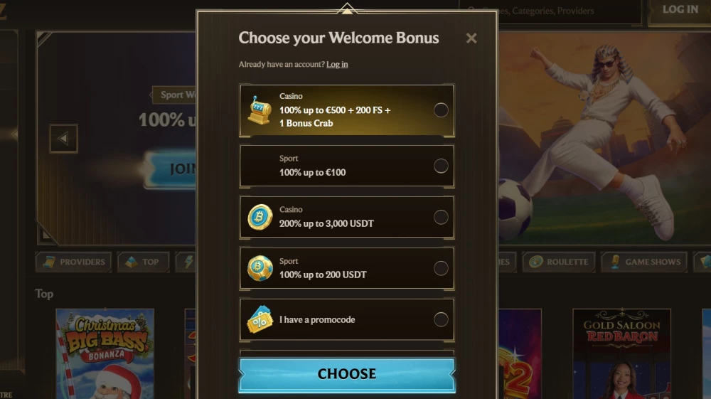 Realz casino registracija korak 2